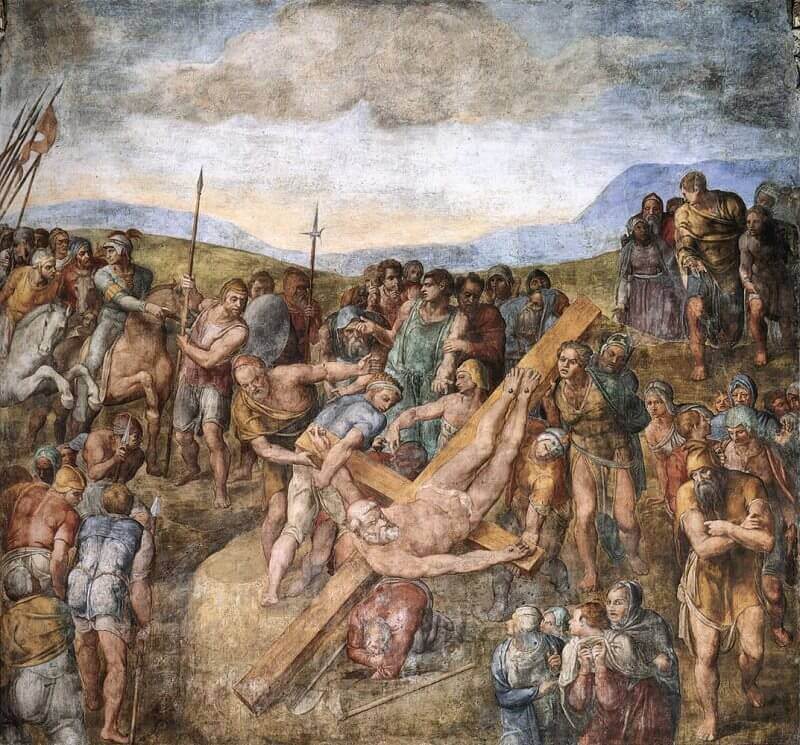 Martyrdom of St Peter, by Michelangelo
