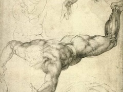 Studies for a Flying Angel by Michelangelo